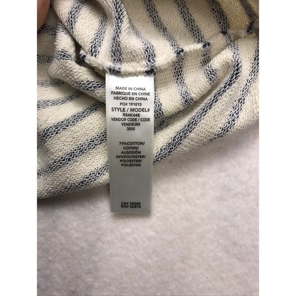 Splendid Womens Striped 2 Piece Set Crop Top Maxi Skirt Ivory Navy RS4K44E M - Picture 13 of 16